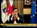 Saakashvili eats a tie-Саакашвили кушает галстук