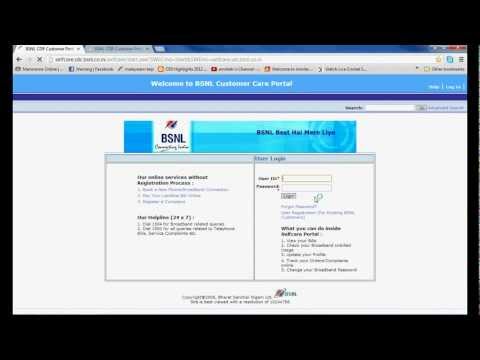 how to register in bsnl self care