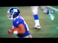 Brandon Jacobs hurdles cowboy's player - YouTube