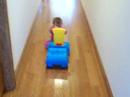 micaela walking down the long hall!