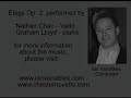 Nathan Chan, cellist, plays Elegy by Ian Venables