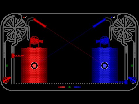 The Core - Castle Destruction 16 - Marble Race in Algodoo