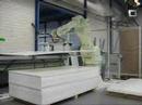 Kawasaki FD050N loading plates in NC machine Kawasaki FD050N loading plates in NC machine
