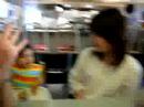 Ashley clapping at Gonbei