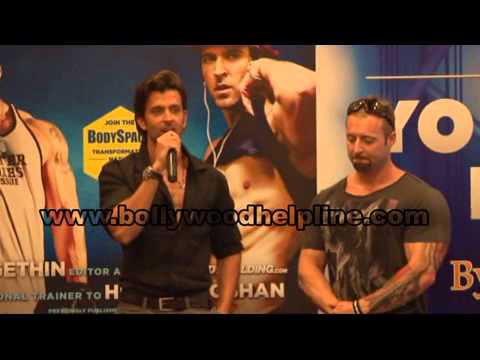 hrithik - Hrithik Roshan launched a book titled The Bodybuilding.com: Guide to Your Best Body by Kris Gethin in Mumbai. The Actor said who has been working on his phys...