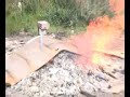 Explosive aerosol spray cans