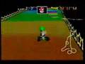 Luigi Travels the Rainbow Road in Mario Kart 64