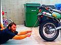FAT MAN DRUG BY MOTORCYCLE! (10/12/09-222)