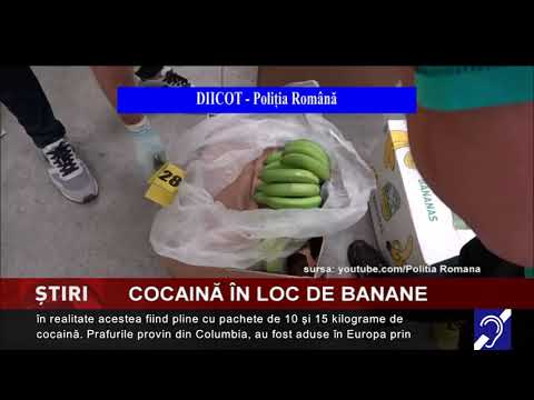 O jumătate de tonă de cocaină, descoperită în cutii de banane