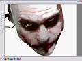 MS paint Heath Ledger Joker speed-painting 3