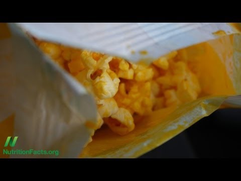 butter and popcorn - Subscribe for free to Dr. Greger's videos at: http://bit.ly/nutritionfactsupdates DESCRIPTION: The artificial butter flavoring diacetyl has been linked not o...