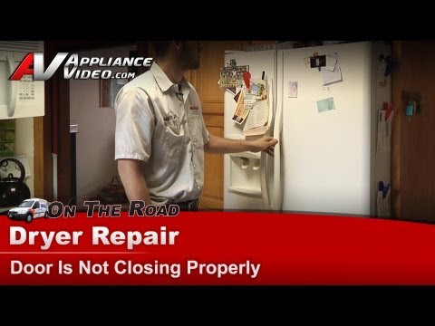 how to adjust fridge so door closes
