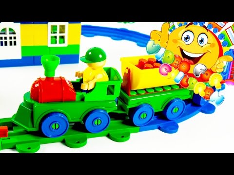 Railway Bauer Train and Cars for Toddlers Toys VIDEO FOR CHILDREN