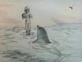 a girl and a dolphin