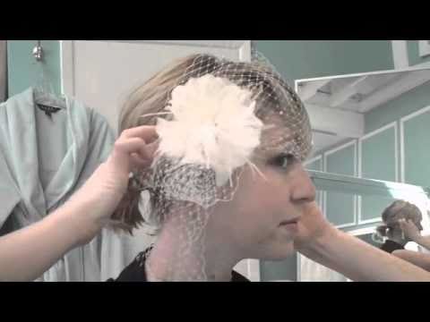 how to fasten a birdcage veil