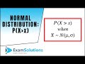 Normal Distribution : P(more than x) where x is less than the mean