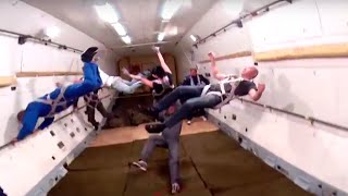 Amazing Video of Zero-Gravity flight moment in IL-76 with our tourists! Полет в невесомости! 