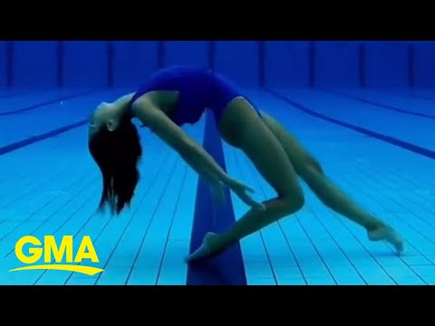 This swimmer is blowing everyone away with her incredible underwater routines l GMA Digital
