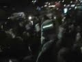 This is just a small part of the protests going on Iceland over their faltering economy... they had a huge protest this weekend (Nov.21) where police threw tear gas and beat on protesters. Five were sent to the hospital.Here you see a huge crowd protesting for the release of one of the protesters arrested by police. They're chanting 
