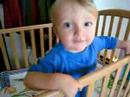 james in his crib