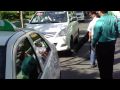 Taxi Cab Traffic Accident in Saigon Vietnam - Guys Shape to Start Boxing Fight.