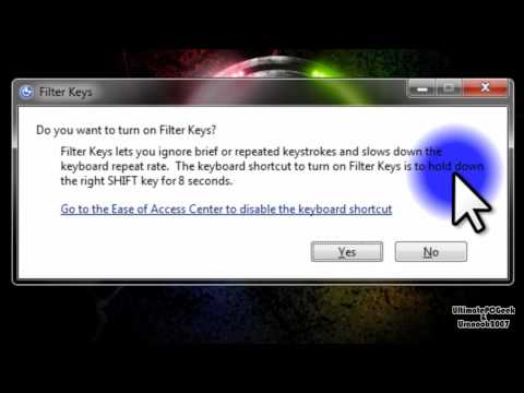 how to sticky keys turn off
