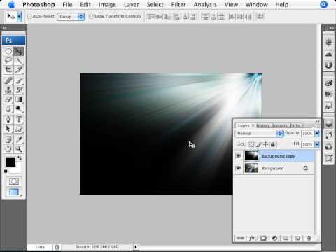 Learn Photoshop - How to simulate a ray of light