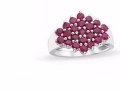 2 7/8 Carat Ruby Sterling Silver Ring