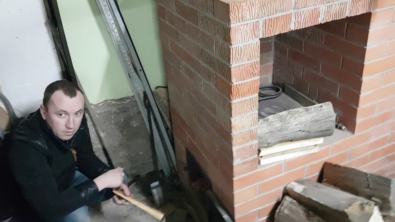 Подовая кирпичная печь в гараже...