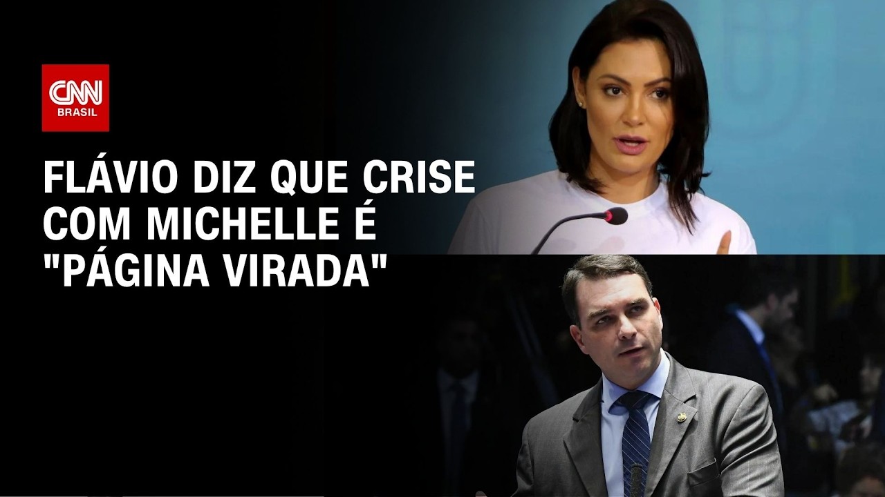 Flávio Bolsonaro afirma que crise com Michelle é “página virada” | CNN PRIME TIME