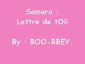 SAMARA LETTRE A TOI