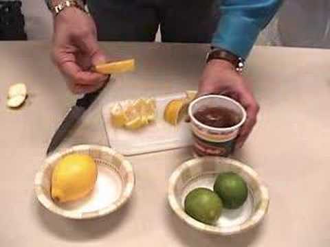 how to cut a lemon