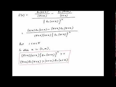 how to prove e^pi pi^e