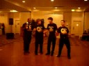 the centerstage quartet singing a cover of hello mary lou, acapella