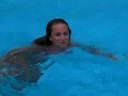 Kenzie jumps in the pool