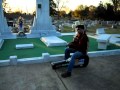 Leo DiSanto at Hank Williams grave site. Montgomery, Alabama 2-8-12