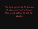 song: a line in the sand by: houston calls it's the lyrics bahha. so yeah. comment and rateee. xd -delilahhh