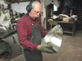 shrinking a high crown part with the power hammer