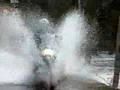 Geoff splashes on his BMW R1200GS Adventure