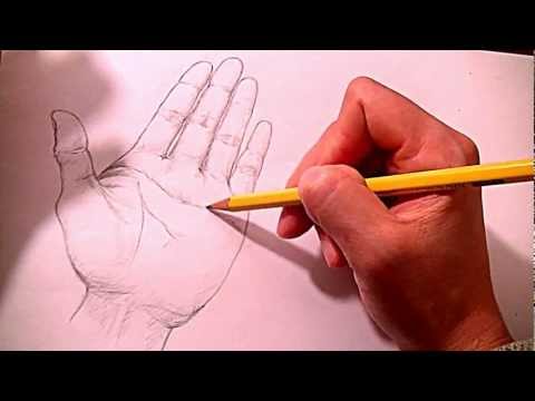 how to draw open hands