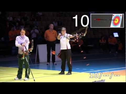 compound - Berlin-Open 2011 - Archery Compound Women Gold Final Andrea Weihe (GER, Germany) - Jelena Babinina (LTU, Litauen) - powered by www.BB-Bogenschiessen.de + www...