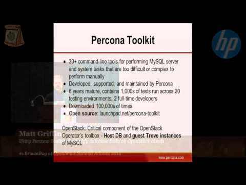 2014 #vBrownBag OpenStack Summit, Atlanta Matt Griffin - Using Percona Toolkit