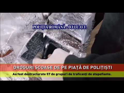 Aproape trei tone de droguri, scoase de pe piață, în primele 11 luni ale anului 2019