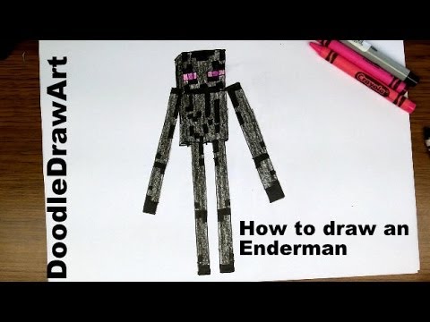 how to draw enderman
