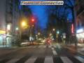 Car night trip in Paris streets