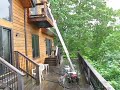 Mannion Custom Painting Pressure Washing a Large Deck