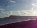 High speed kite surfing in Portland Harbour