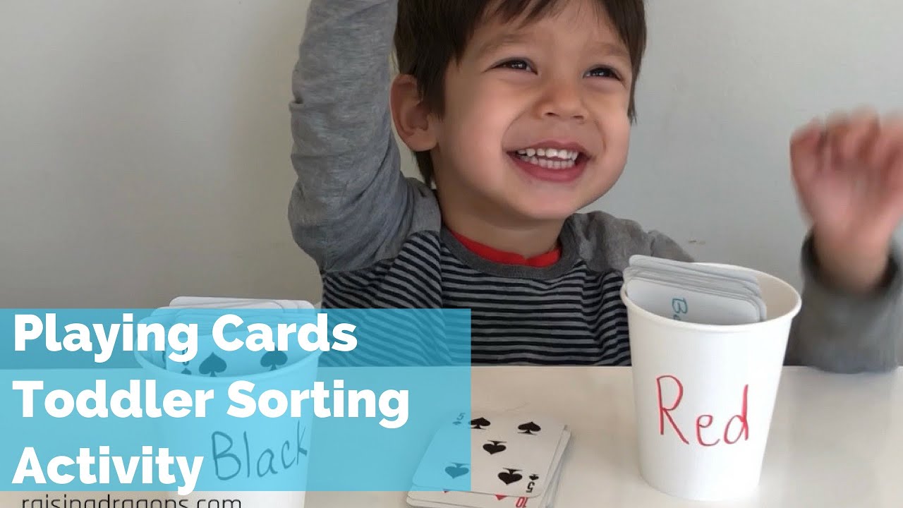 Playing Cards Preschool Sorting Activity - Preschool Home Activities