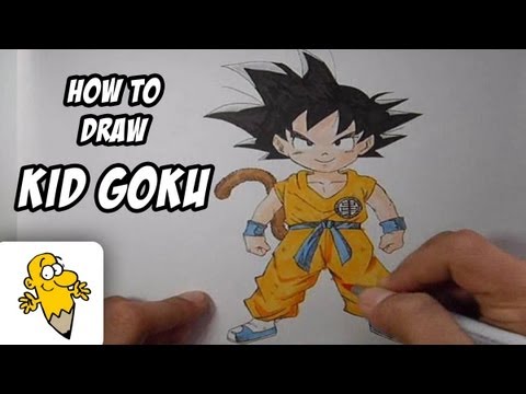 how to draw dragon ball z kid goku