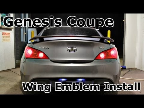 Hyundai Genesis Coupe Custom Wing Emblem Rear Install